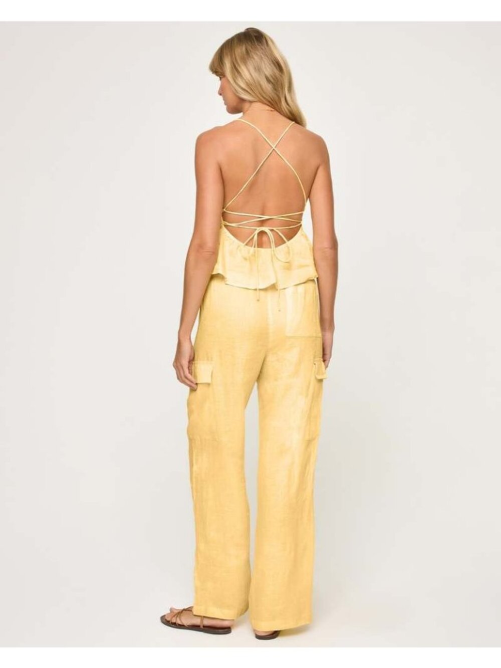 LSPACE Syros Top in Daisy X-Small New Womens Sleevless Halter Tank as-is - Picture 10 of 11